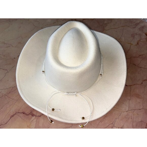 Nikki Beach Luna Hat in White One Size Womens Beach Western - Picture 7 of 11